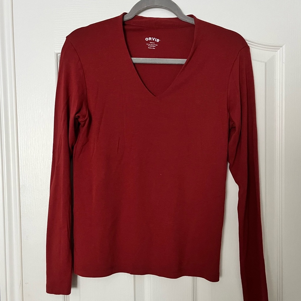 Red Orvis Long-sleeved shirt